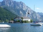 Msto Gmunden a jezero Traunsee