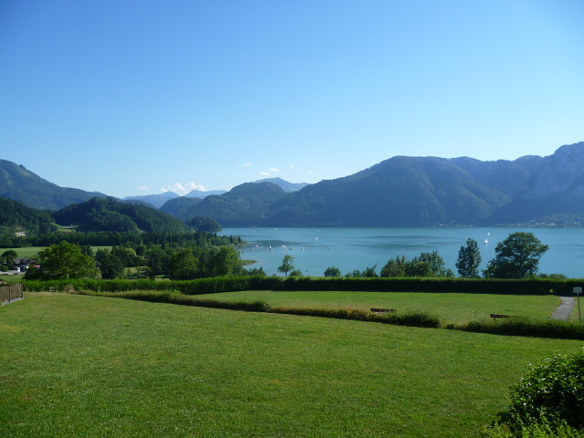 Msto Gmunden a jezero Traunsee